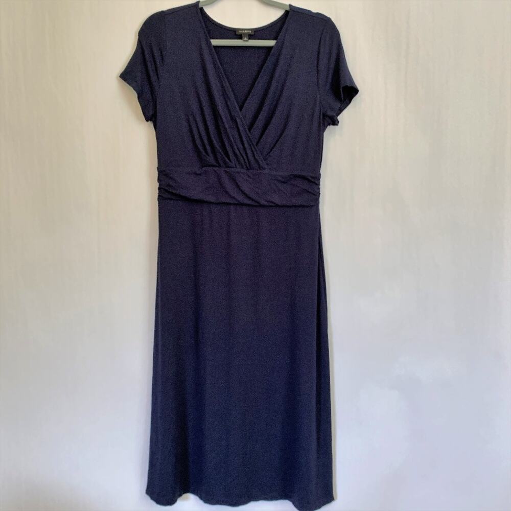 Talbots V Neck Knee Length Jersey Knit Dress Sz S
